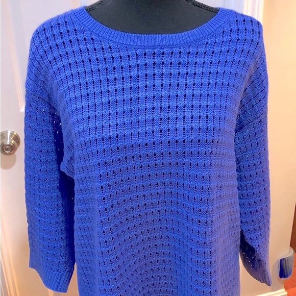 Talbots Periwinkle Blue Sweater Size LP - Picture 1 of 6